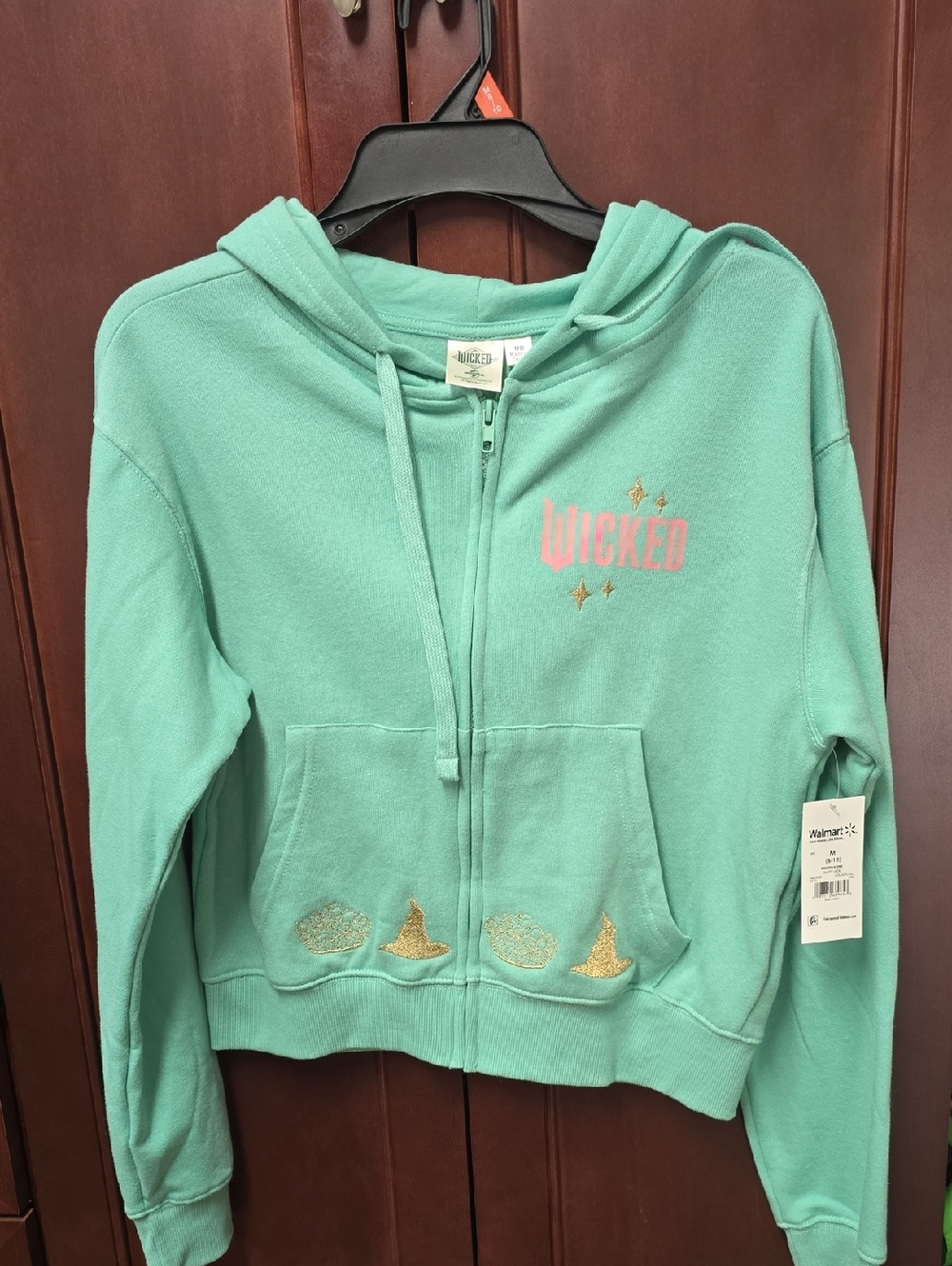 NWT. Mint Green Wicked Zip Hoodie. Size Medium 8/10